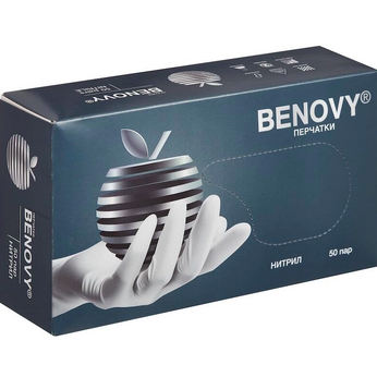 Перчатки Benovu S нитрил белый